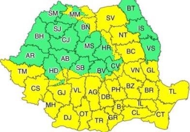 Prefectura Giurgiu: Noi alerte meteo pentru județ