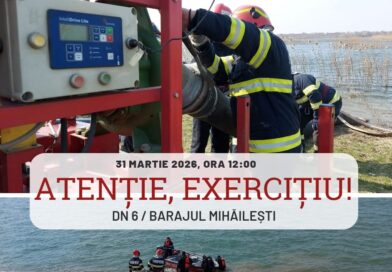 Exercițiu de intervenții la barajul Mihăilești