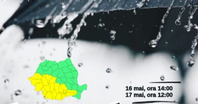 Noi vești proaste de la meteo: cod galben de ploi torențiale și vânt în weekend la Giurgiu