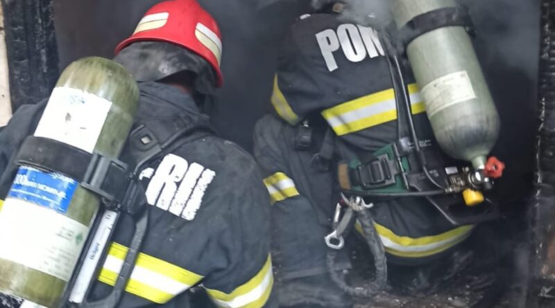 Pompierii giurgiuveni – o nouă intervenție promptă