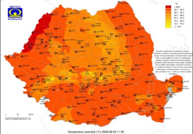 Alertă severă de vreme extremă în județul Giurgiu: temperaturi extreme, nopți tropicale și furtuni violente