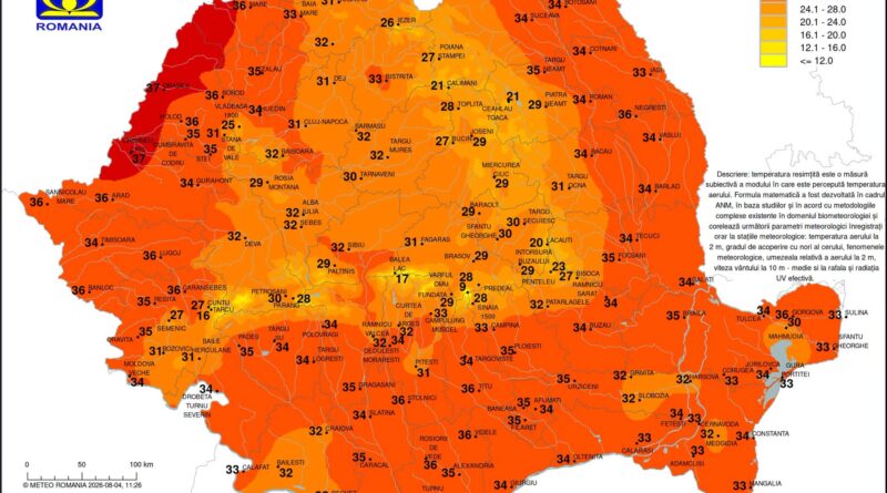 Alertă severă de vreme extremă în județul Giurgiu: temperaturi extreme, nopți tropicale și furtuni violente