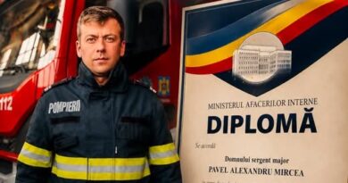 Diplomă specială pentru un pompier giurgiuvean